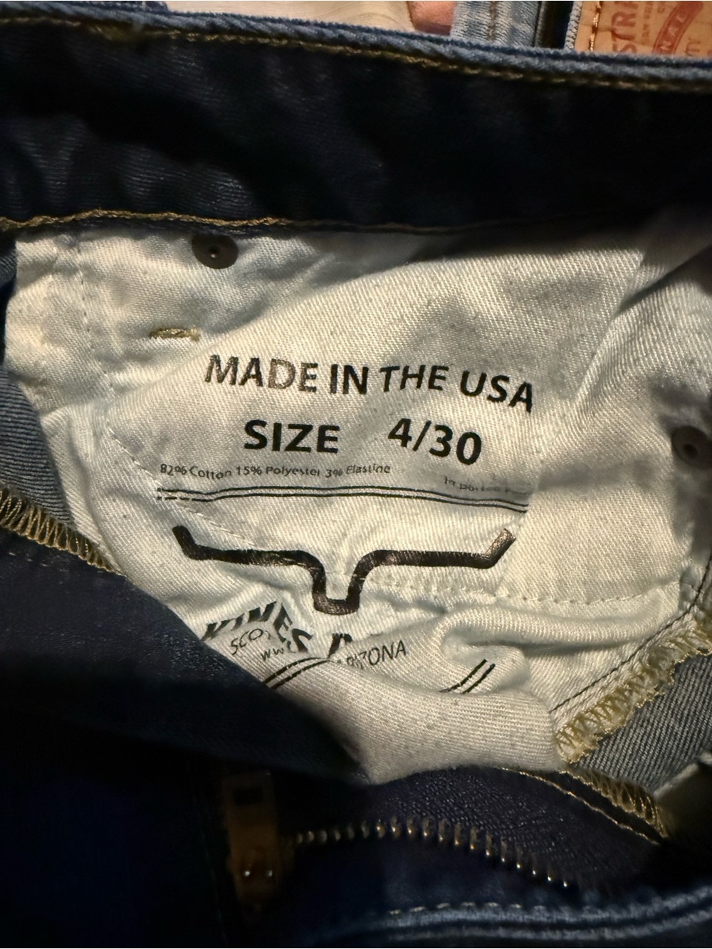 Kimes Sarah  Mid-Rise Straight Leg Jeans in Dark Blue - Picture 3 of 3
